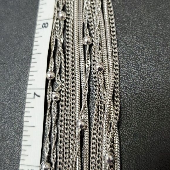 **Final Sale** Silver tone multilayered necklace - Picture 8 of 11